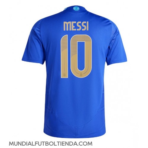 Camiseta Argentina Lionel Messi #10 Segunda Equipación Replica Copa America 2024 mangas cortas